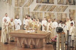 Gottesdienst mit Pater Stefan Stöhr und anderen Mitbrüdern in München.